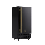Cristallo 15 Inch Freestanding/Undercounter Ice maker, 66.1 lbs Chewable nugget, 8 kg / 17.6 lbs of ice storage, Black