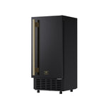 Cristallo 15 Inch Freestanding/Undercounter Ice maker, 66.1 lbs Chewable nugget, 8 kg / 17.6 lbs of ice storage, Black