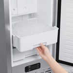 Cristallo 15 Inch Freestanding/Undercounter Ice maker, 66.1 lbs Chewable nugget, 8 kg / 17.6 lbs of ice storage, Stainless steel