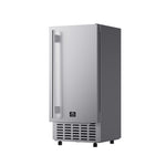 Cristallo 15 Inch Freestanding/Undercounter Ice maker, 66.1 lbs Chewable nugget, 8 kg / 17.6 lbs of ice storage, Stainless steel