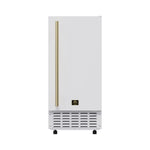 Cristallo 15 Inch Freestanding/Undercounter Ice maker, 66.1 lbs Chewable nugget, 8 kg / 17.6 lbs of ice storage, White