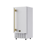 Cristallo 15 Inch Freestanding/Undercounter Ice maker, 66.1 lbs Chewable nugget, 8 kg / 17.6 lbs of ice storage, White