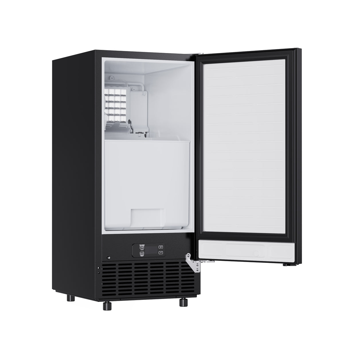 Cristallo 15 Inch Freestanding/Undercounter Ice maker, 79.4 lbs Cubed Ice daily, 12 kg / 26.5 lbs ice bin, Black