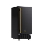Cristallo 15 Inch Freestanding/Undercounter Ice maker, 79.4 lbs Cubed Ice daily, 12 kg / 26.5 lbs ice bin, Black
