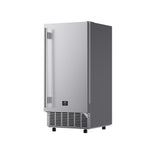 Cristallo 15 Inch Freestanding/Undercounter Ice maker, 79.4 lbs Cubed Ice daily, 12 kg / 26.5 lbs ice bin, Stainless steel