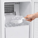 Cristallo 15 Inch Freestanding/Undercounter Ice maker, 79.4 lbs Cubed Ice daily, 12 kg / 26.5 lbs ice bin, White