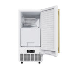 Cristallo 15 Inch Freestanding/Undercounter Ice maker, 79.4 lbs Cubed Ice daily, 12 kg / 26.5 lbs ice bin, White