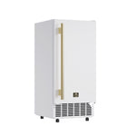 Cristallo 15 Inch Freestanding/Undercounter Ice maker, 79.4 lbs Cubed Ice daily, 12 kg / 26.5 lbs ice bin, White