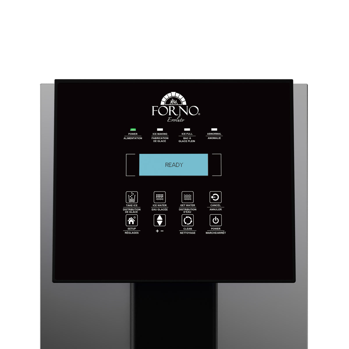 Fresco 10 Inch Countertop Ice Maker & Dispenser, 66 lbs Chewable nugget Ice daily, Self-Clean, Touch Controls, Stainless Steel - BonPrix Électroménagers