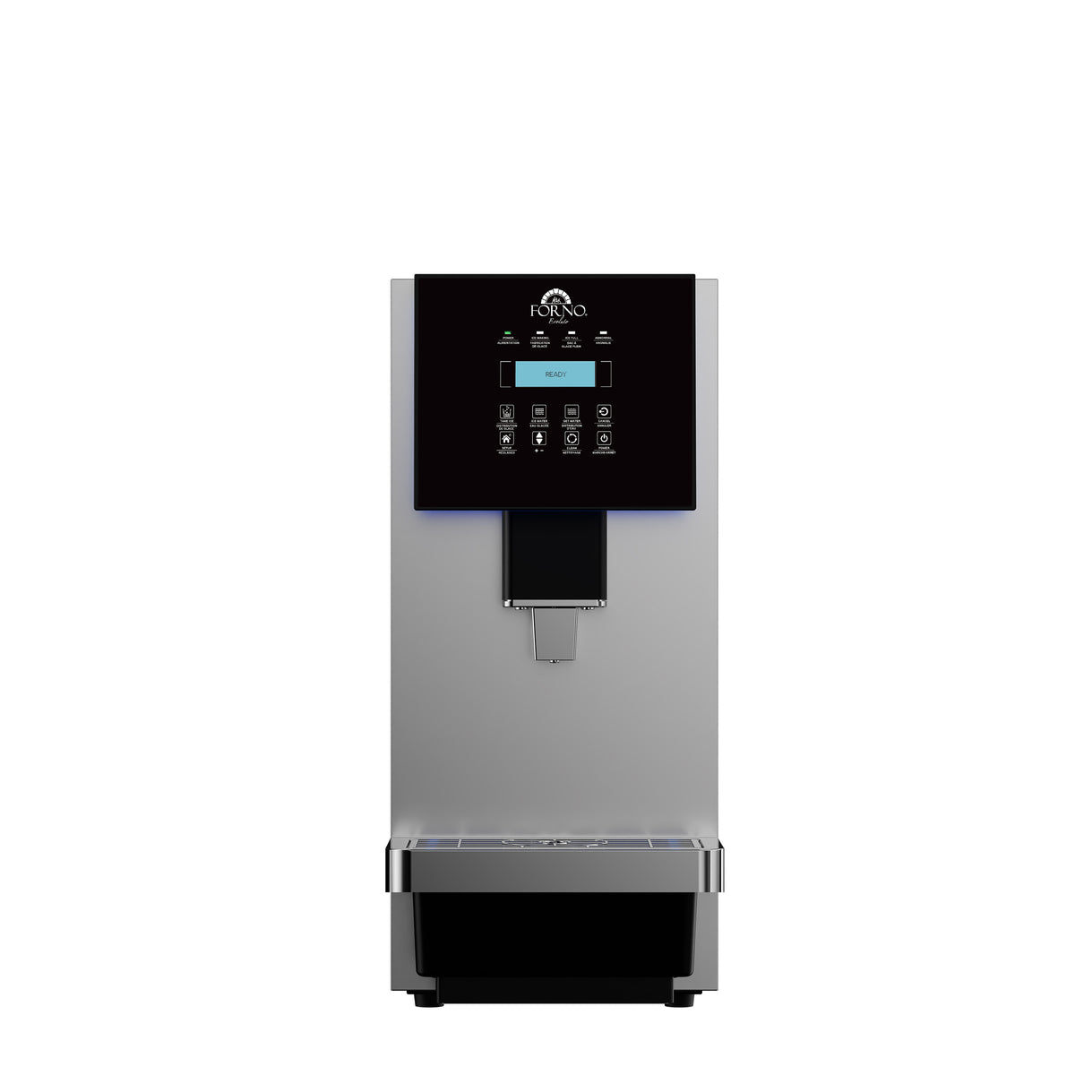Fresco 10 Inch Countertop Ice Maker & Dispenser, 66 lbs Chewable nugget Ice daily, Self-Clean, Touch Controls, Stainless Steel - BonPrix Électroménagers
