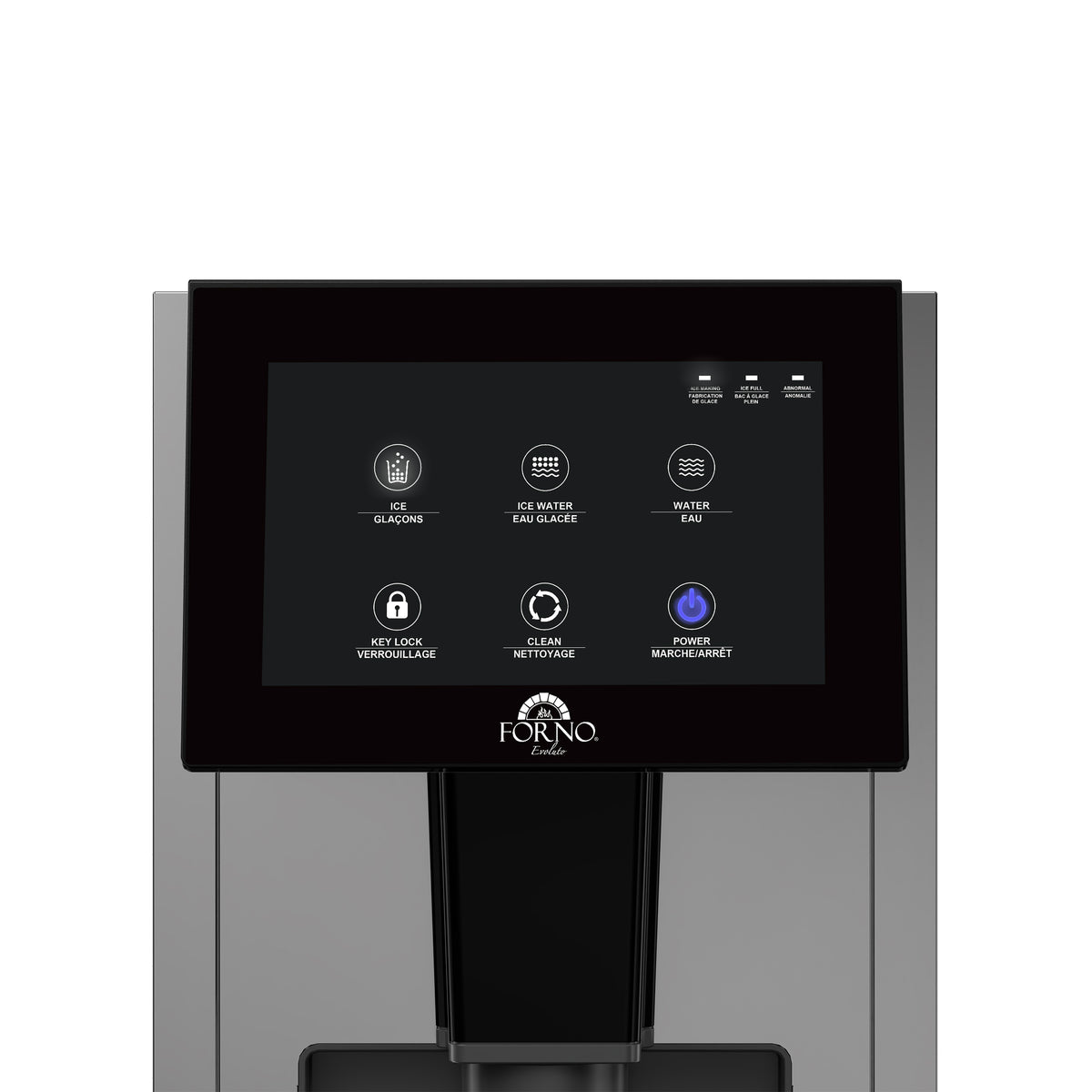 Fresco 14 Inch Countertop Ice Maker & Dispenser, 154 lbs Chewable nugget Ice daily, Self-Clean, Touch Controls, Stainless Steel - BonPrix Électroménagers