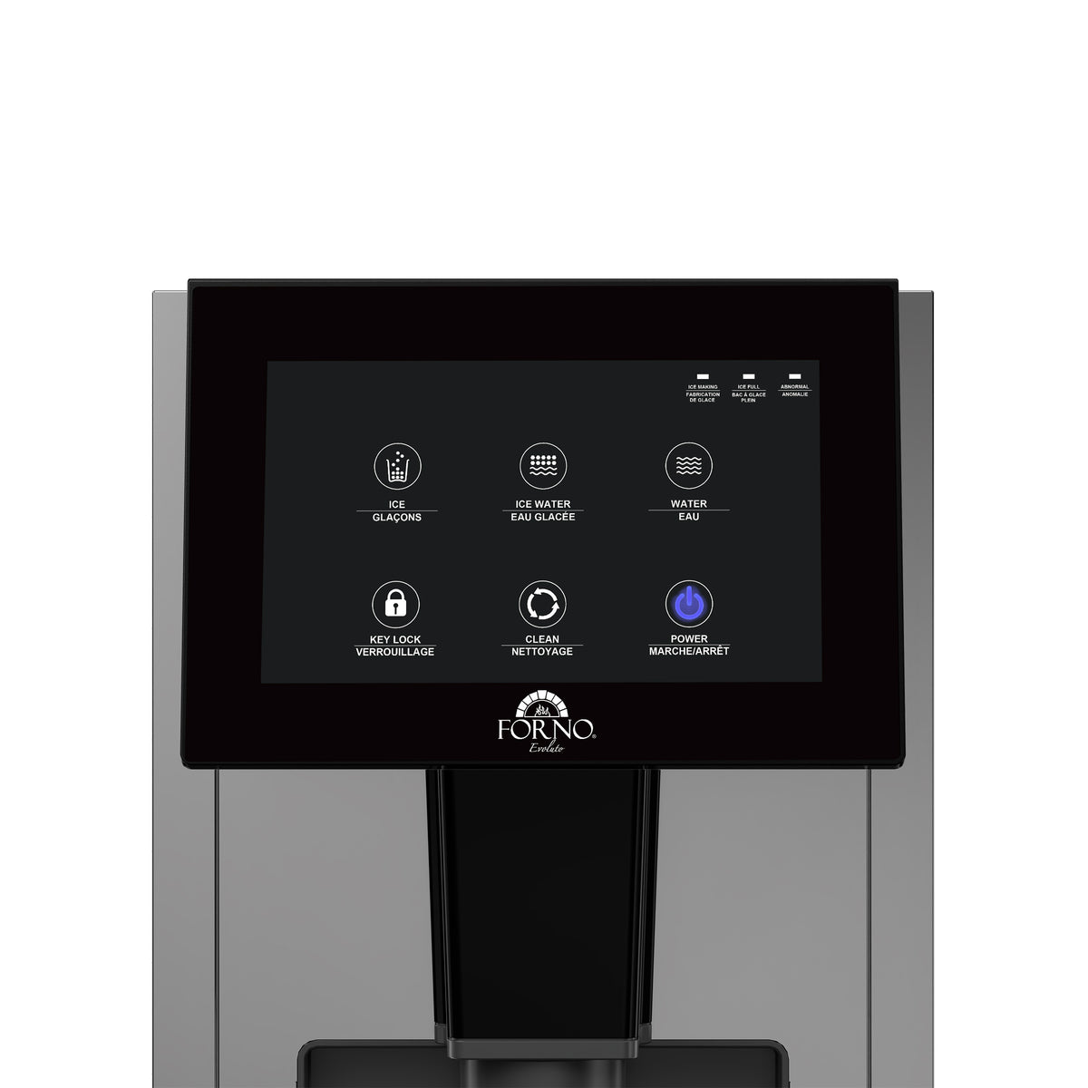 Fresco 14 Inch Countertop Ice Maker & Dispenser, 154 lbs Chewable nugget Ice daily, Self-Clean, Touch Controls, Stainless Steel - BonPrix Électroménagers