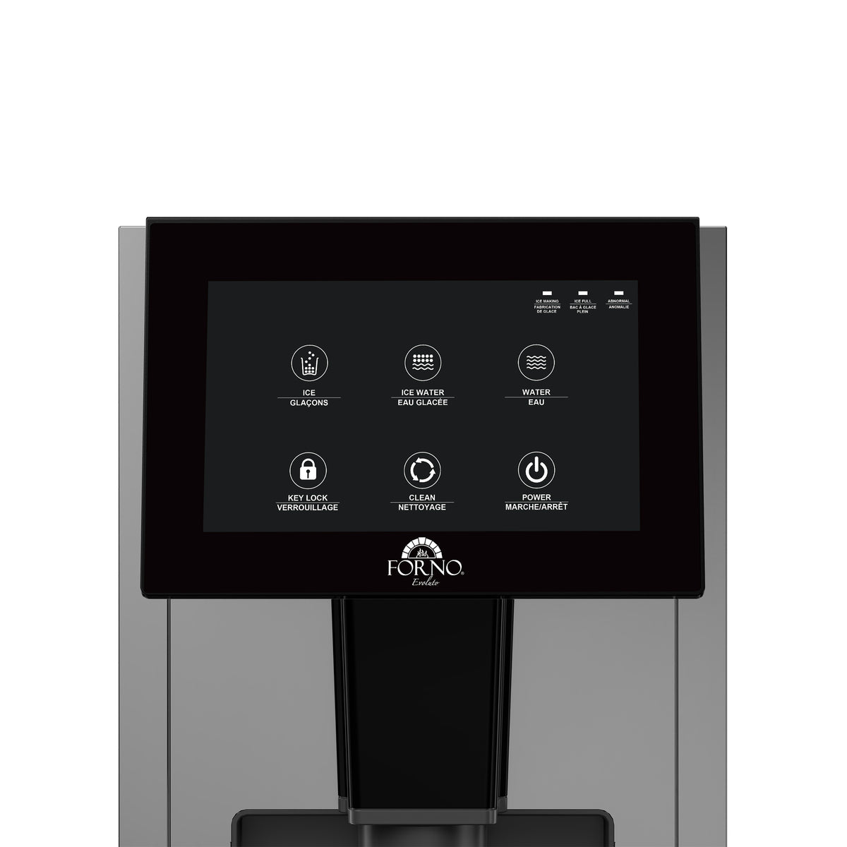 Fresco 14 Inch Countertop Ice Maker & Dispenser, 154 lbs Chewable nugget Ice daily, Self-Clean, Touch Controls, Stainless Steel - BonPrix Électroménagers