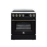 Torino 30 Inch Induction Range, 8,800W cooktop, 4.32 cf. True Convection Oven, Air Fry, Air Sous Vide, Smudge Resistant, Black