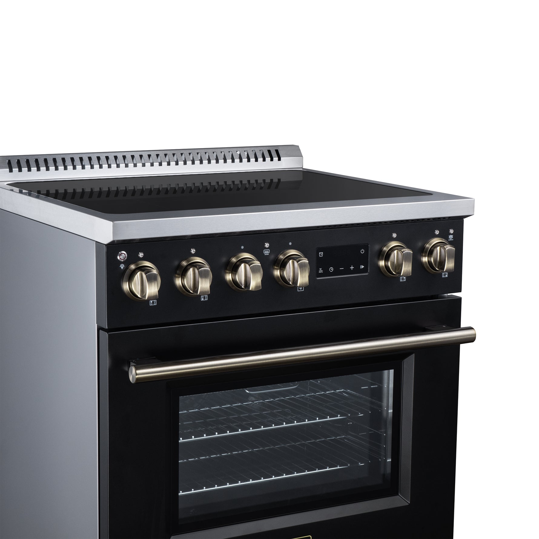 Torino 30 Inch Induction Range, 8,800W cooktop, 4.32 cf. True Convection Oven, Air Fry, Air Sous Vide, Smudge Resistant, Black