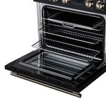 Torino 30 Inch Induction Range, 8,800W cooktop, 4.32 cf. True Convection Oven, Air Fry, Air Sous Vide, Smudge Resistant, Black