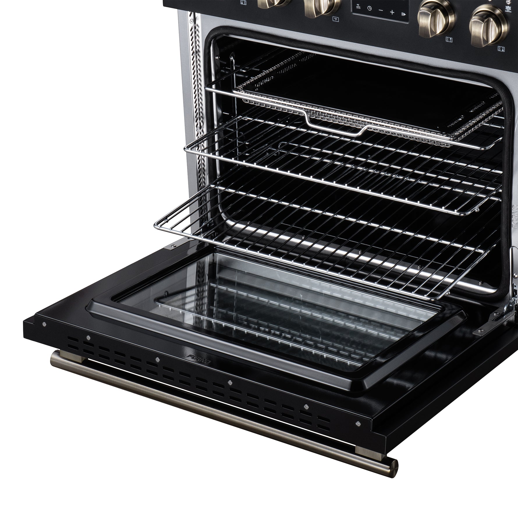 Torino 30 Inch Induction Range, 8,800W cooktop, 4.32 cf. True Convection Oven, Air Fry, Air Sous Vide, Smudge Resistant, Black