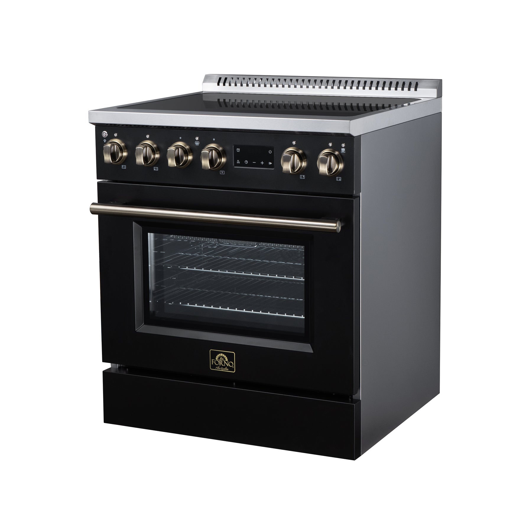 Torino 30 Inch Induction Range, 8,800W cooktop, 4.32 cf. True Convection Oven, Air Fry, Air Sous Vide, Smudge Resistant, Black