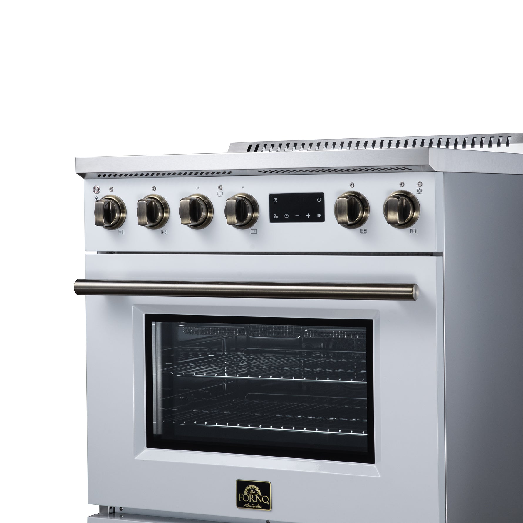 Torino 30 Inch Induction Range, 8,800W cooktop, 4.32 cf. True Convection Oven, Air Fry, Air Sous Vide, Smudge Resistant, White