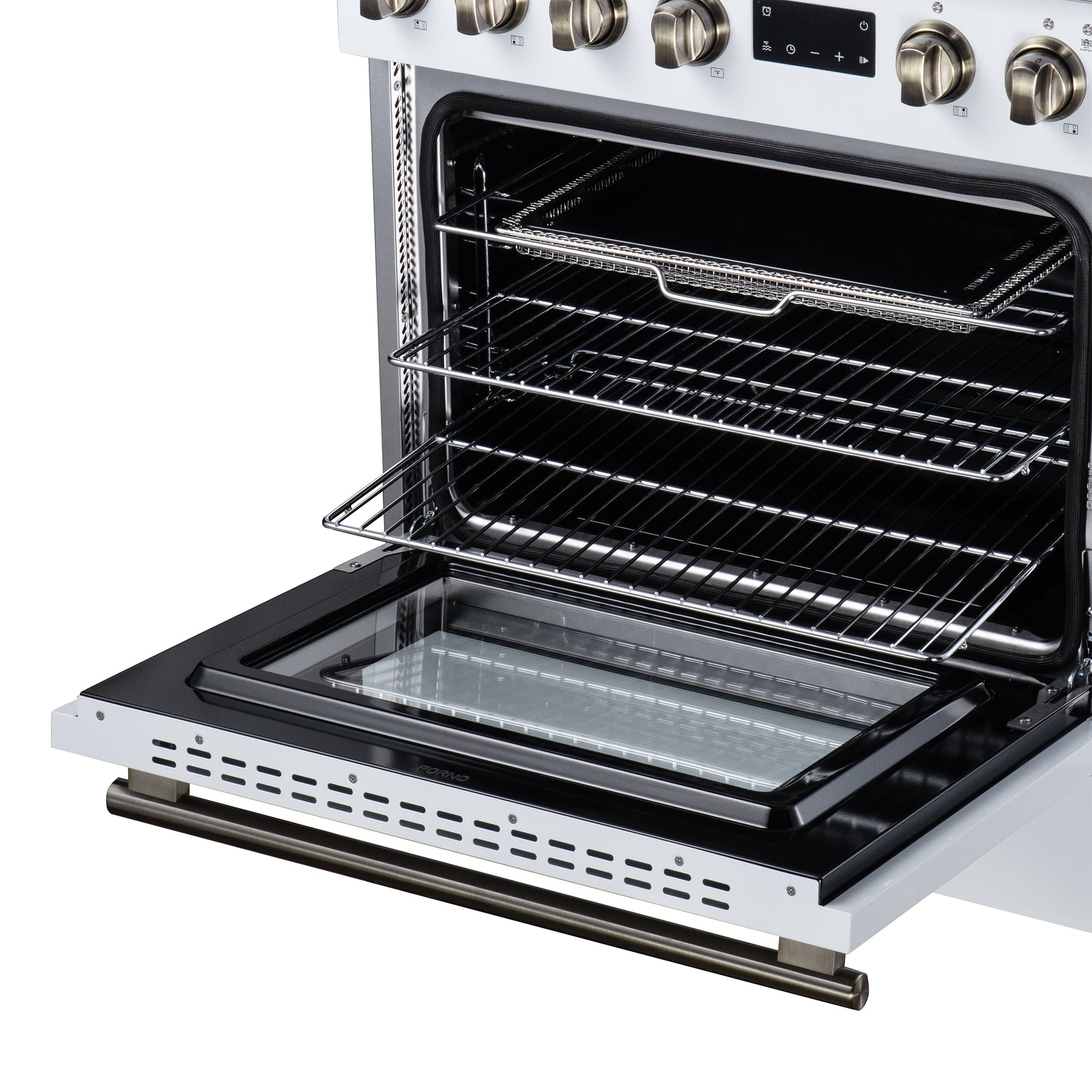 Torino 30 Inch Induction Range, 8,800W cooktop, 4.32 cf. True Convection Oven, Air Fry, Air Sous Vide, Smudge Resistant, White