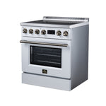 Torino 30 Inch Induction Range, 8,800W cooktop, 4.32 cf. True Convection Oven, Air Fry, Air Sous Vide, Smudge Resistant, White