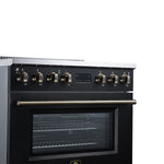Torino 36 Inch Induction Range, 10,900W cooktop, 5.36 cf. True Convection Oven, Air Fry, Air Sous Vide, Smudge Resistant, Black