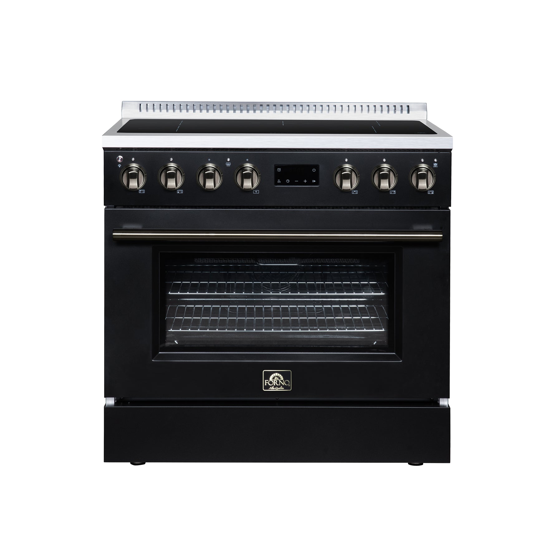 Torino 36 Inch Induction Range, 10,900W cooktop, 5.36 cf. True Convection Oven, Air Fry, Air Sous Vide, Smudge Resistant, Black