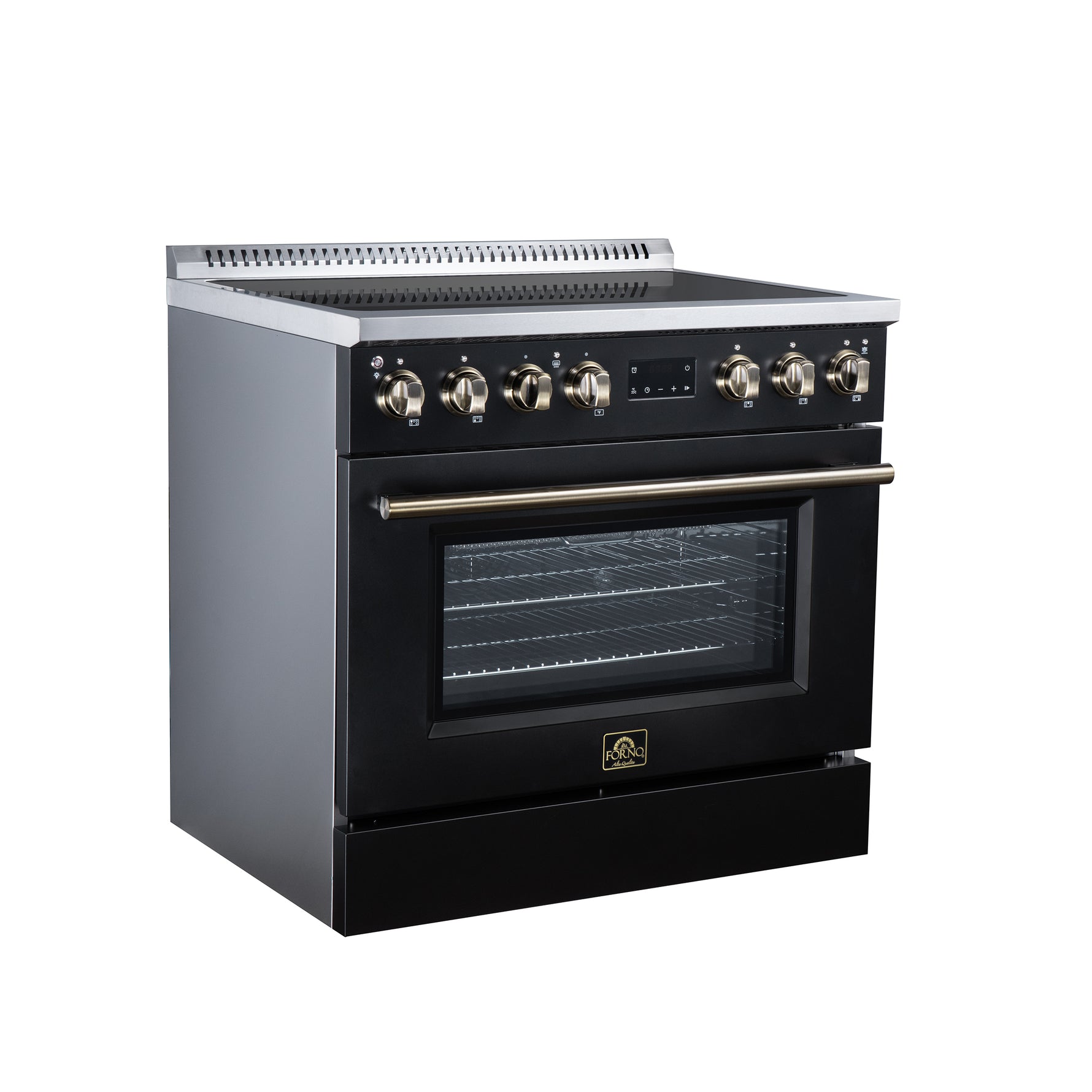 Torino 36 Inch Induction Range, 10,900W cooktop, 5.36 cf. True Convection Oven, Air Fry, Air Sous Vide, Smudge Resistant, Black