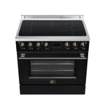 Torino 36 Inch Induction Range, 10,900W cooktop, 5.36 cf. True Convection Oven, Air Fry, Air Sous Vide, Smudge Resistant, Black