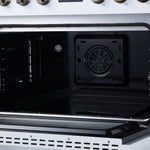Torino 36 Inch Induction Range, 10,900W cooktop, 5.36 cf. True Convection Oven, Air Fry, Air Sous Vide, Smudge Resistant, White