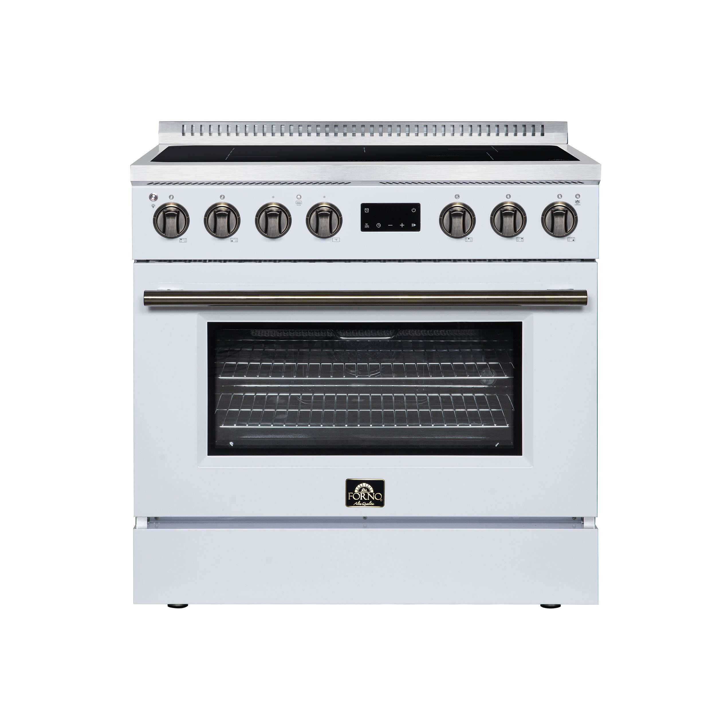 Torino 36 Inch Induction Range, 10,900W cooktop, 5.36 cf. True Convection Oven, Air Fry, Air Sous Vide, Smudge Resistant, White
