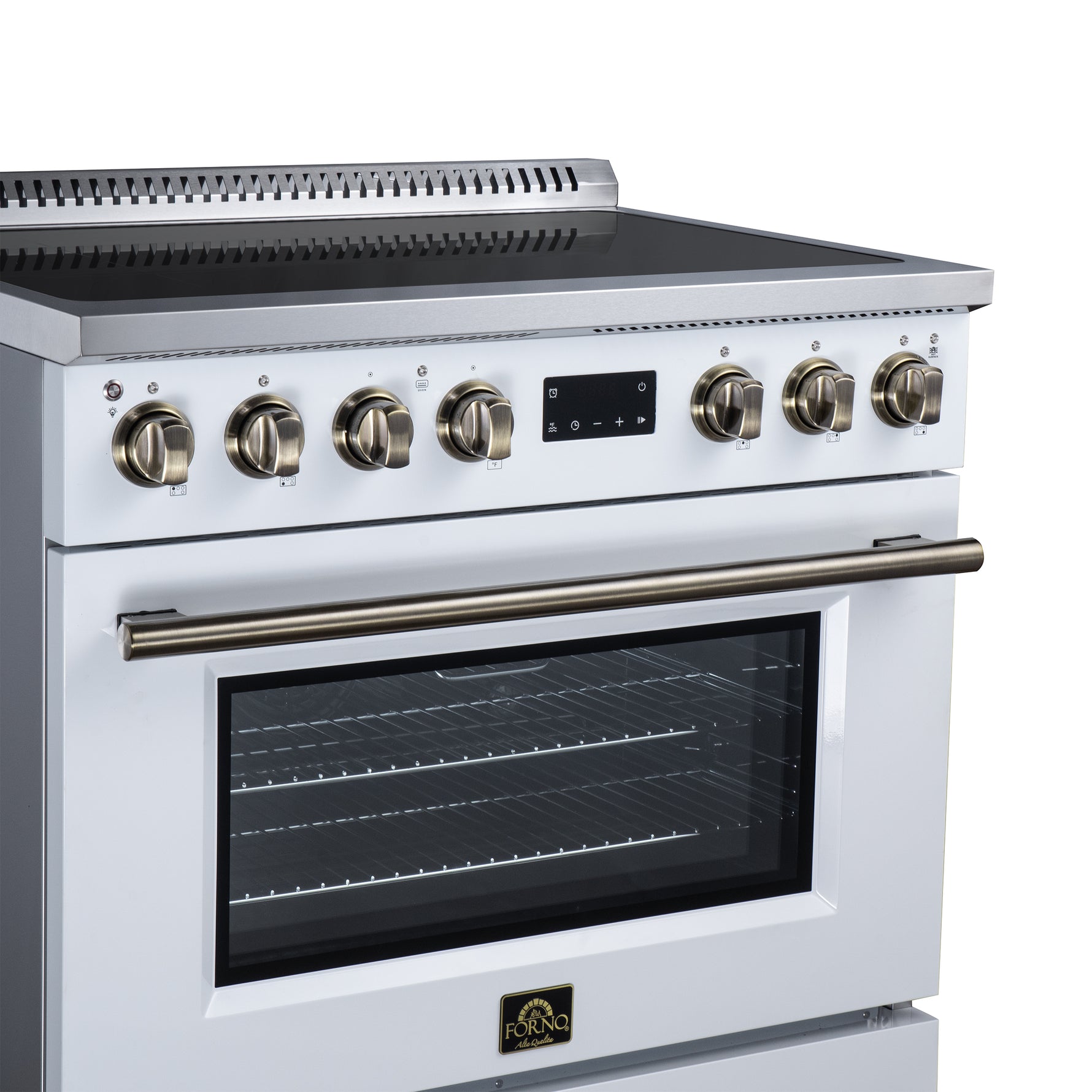 Torino 36 Inch Induction Range, 10,900W cooktop, 5.36 cf. True Convection Oven, Air Fry, Air Sous Vide, Smudge Resistant, White