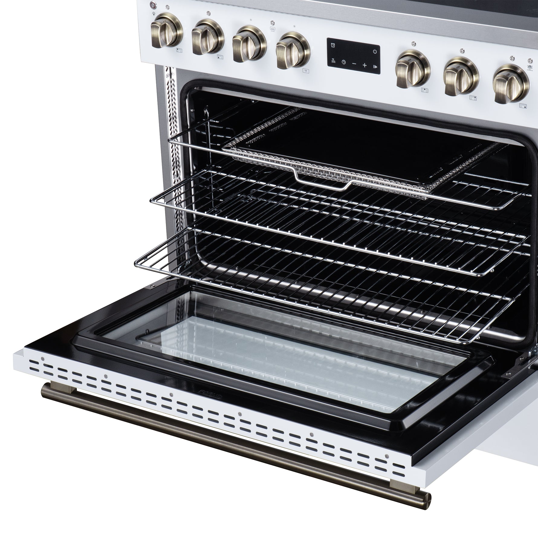 Torino 36 Inch Induction Range, 10,900W cooktop, 5.36 cf. True Convection Oven, Air Fry, Air Sous Vide, Smudge Resistant, White