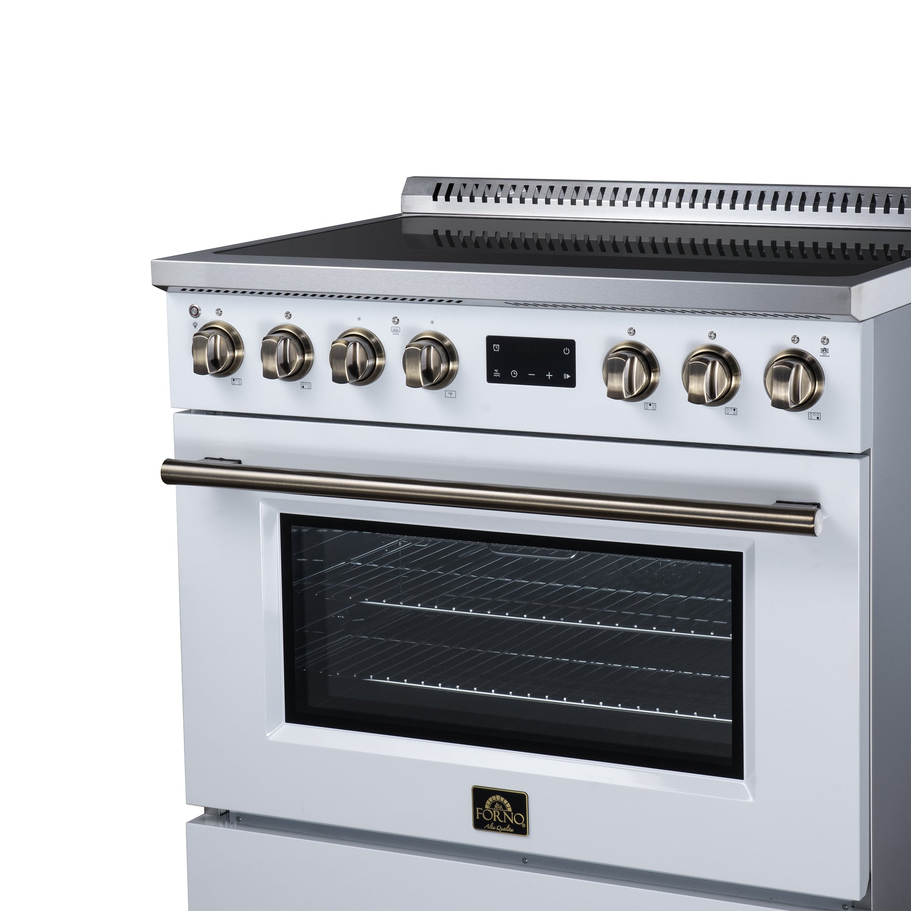 Torino 36 Inch Induction Range, 10,900W cooktop, 5.36 cf. True Convection Oven, Air Fry, Air Sous Vide, Smudge Resistant, White