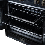 Torino French Door 30 Inch Induction Range with Air Fryer, Air Sous Vide & True Convection, Dual Broiler, Black