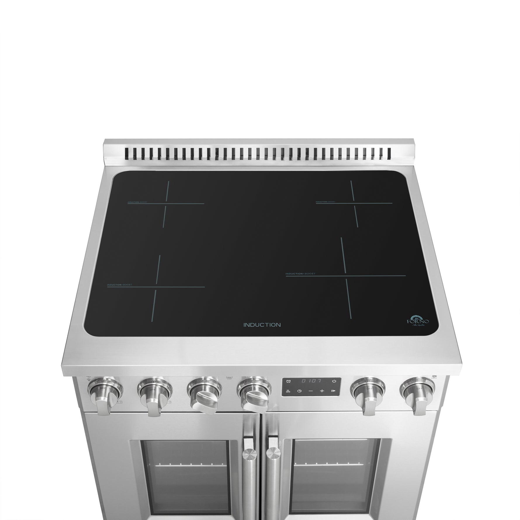 Forno Torino 30 Inch French Door Induction Range with Air Fryer and True Convection Oven - BonPrix Électroménagers