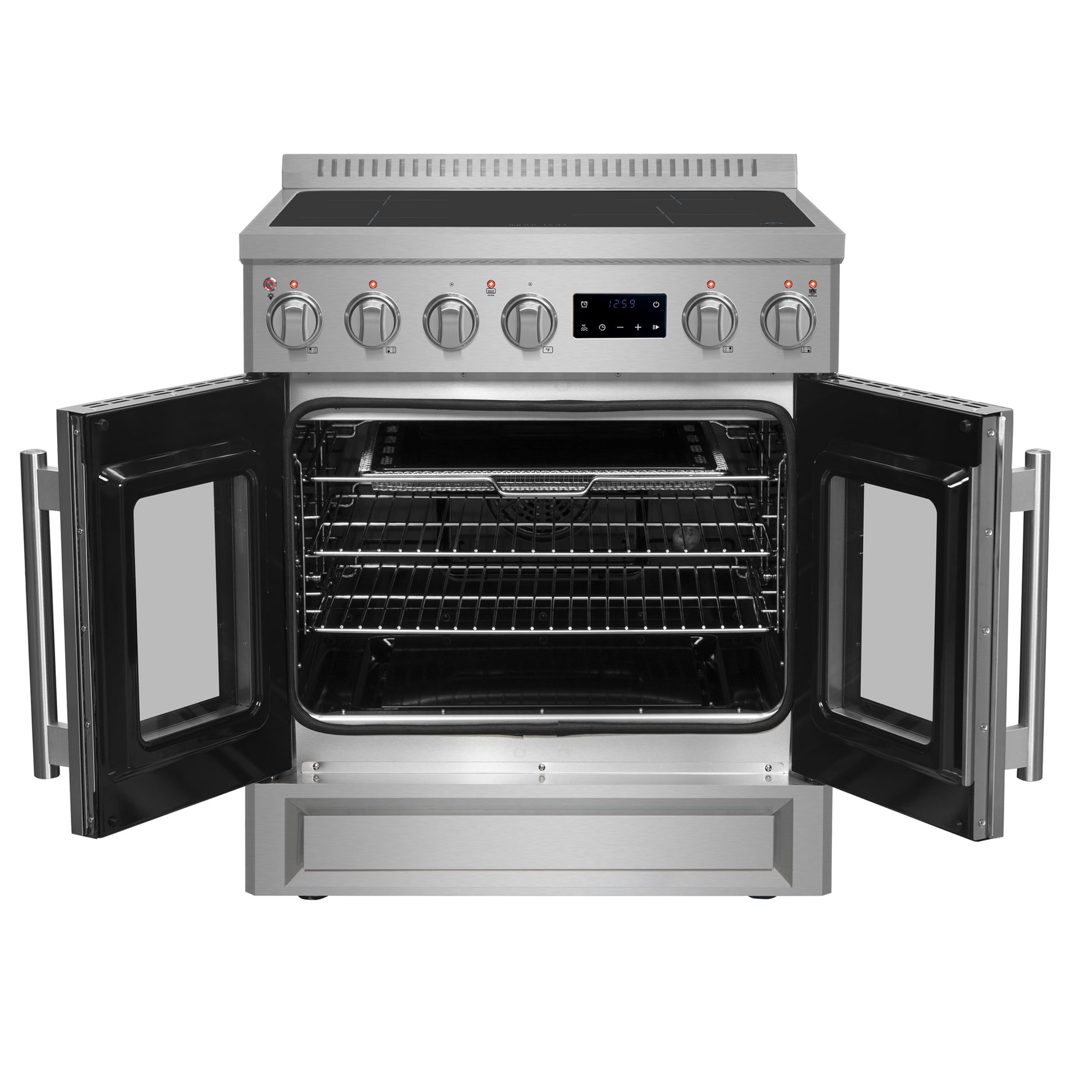 Forno Torino 30 Inch French Door Induction Range with Air Fryer and True Convection Oven - BonPrix Électroménagers