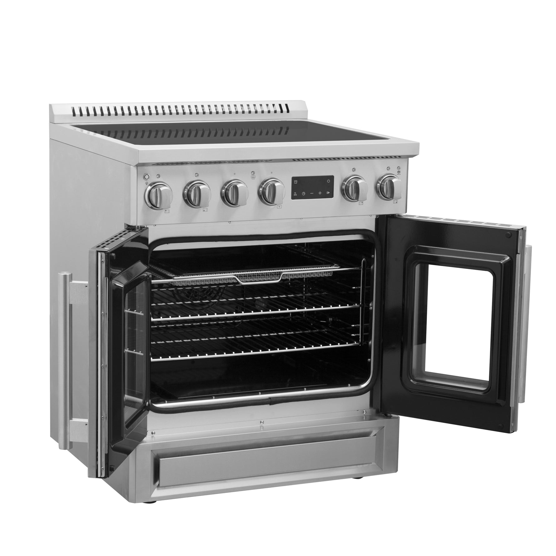 Forno Torino 30 Inch French Door Induction Range with Air Fryer and True Convection Oven - BonPrix Électroménagers
