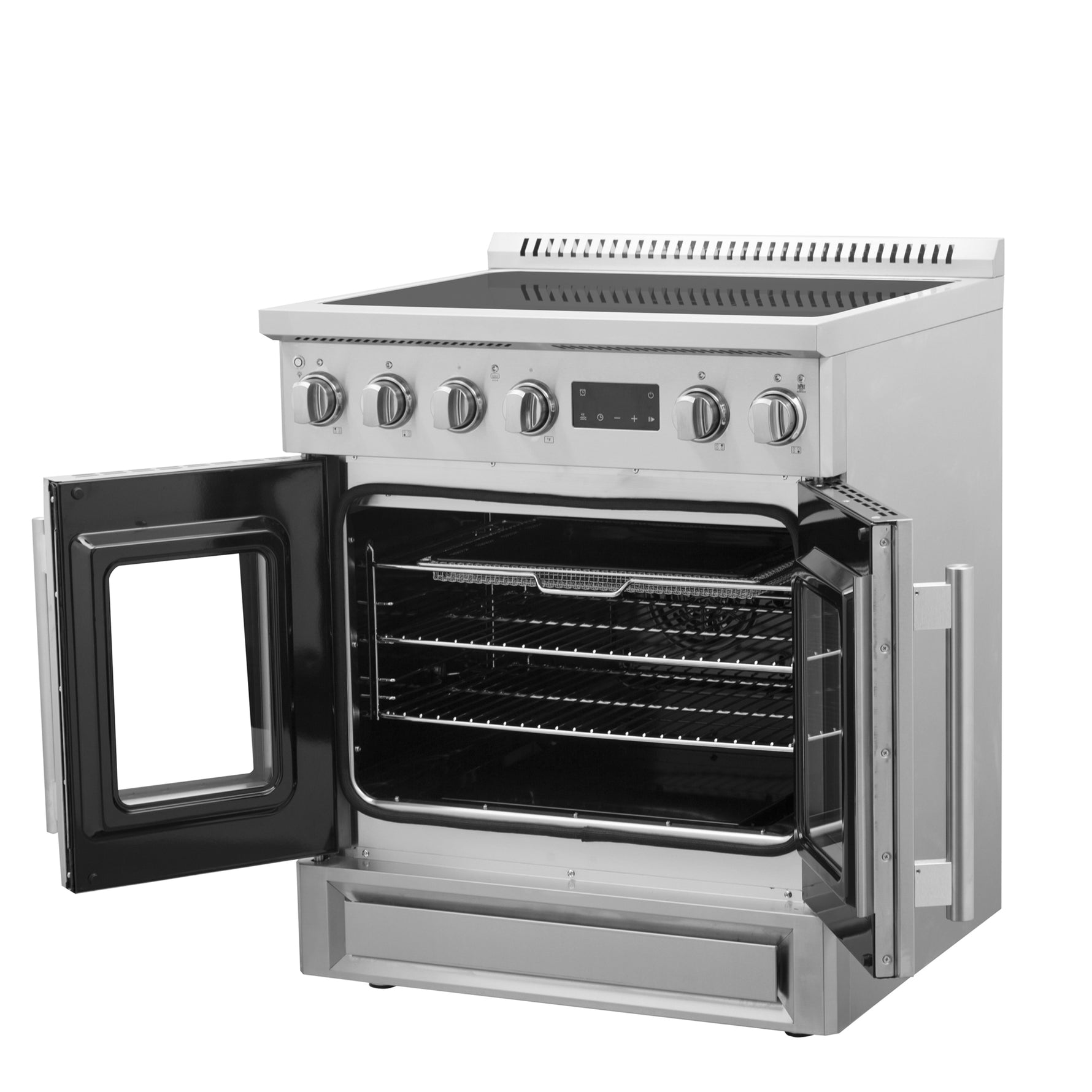 Forno Torino 30 Inch French Door Induction Range with Air Fryer and True Convection Oven - BonPrix Électroménagers
