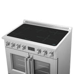 Forno Torino 36 Inch French Door Induction Range with Air Fryer and True Convection Oven - BonPrix Électroménagers