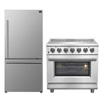 FORNO 2-Piece SS Kitchen Bundle - 36" Electric Range and 31" Bottom Freezer Refrigerator - BonPrix Électroménagers
