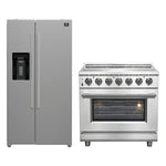 FORNO 2-Piece SS Kitchen Bundle - 36" Electric Range and 36" Bottom Freezer Refrigerator - BonPrix Électroménagers