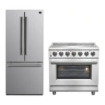 FORNO 2-Piece SS Kitchen Bundle - 36" Electric Range and 31" Bottom Freezer Refrigerator - BonPrix Électroménagers