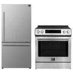FORNO 2-Piece SS Kitchen Bundle - 30" Induction Range and 31" Bottom Freezer Refrigerator - BonPrix Électroménagers