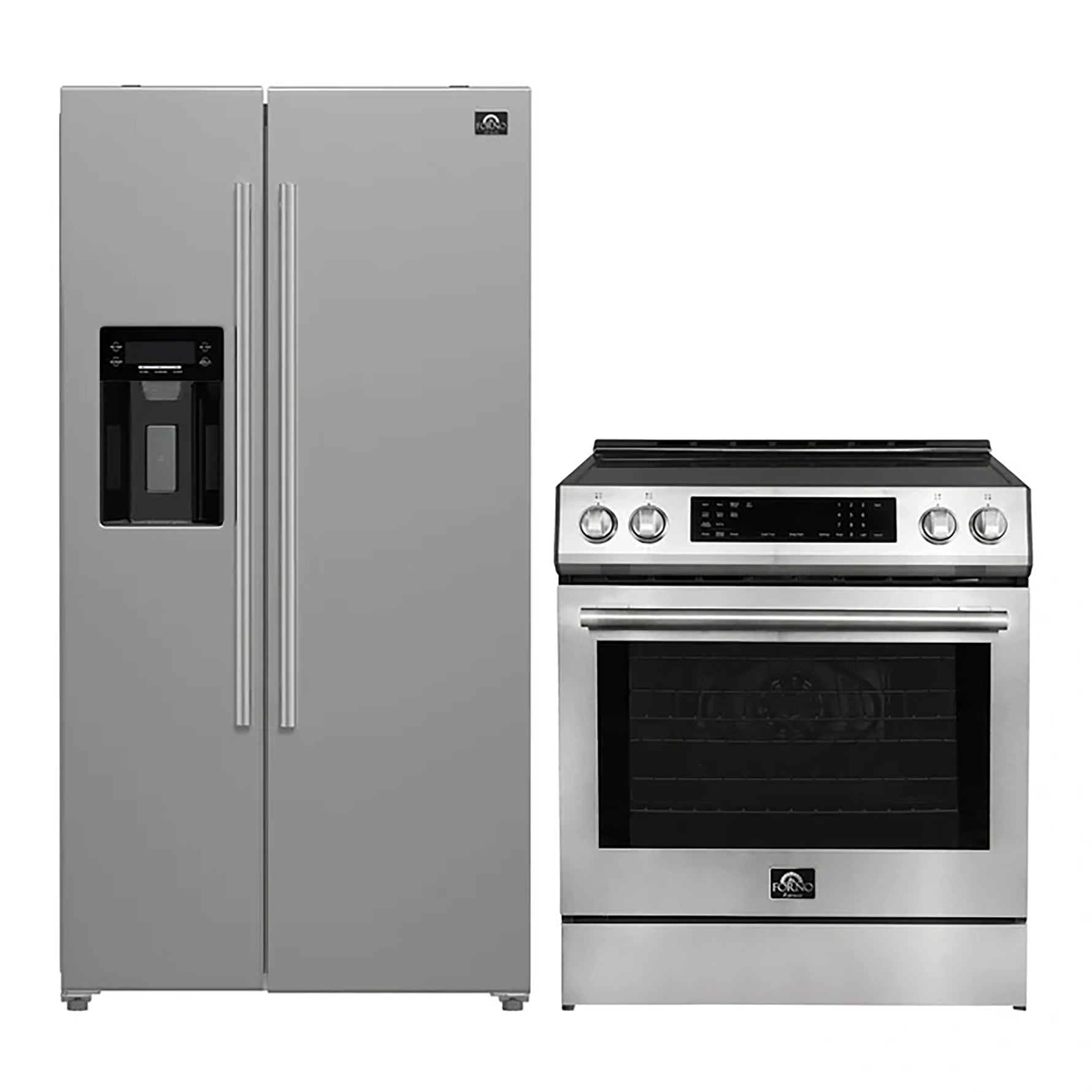 FORNO 2-Piece SS Kitchen Bundle - 30" Induction Range and 36" Bottom Freezer Refrigerator - BonPrix Électroménagers