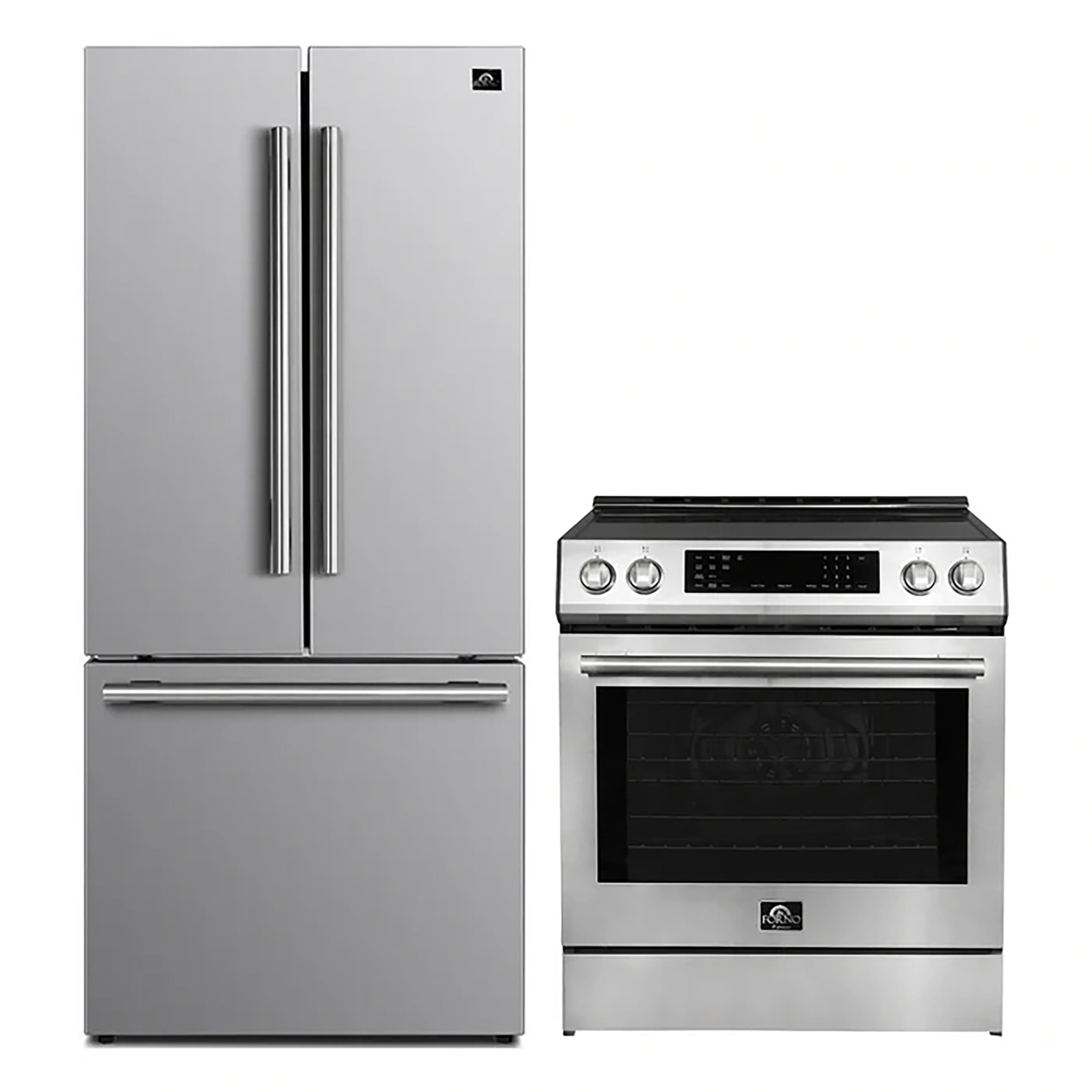 FORNO 2-Piece SS Kitchen Bundle - 30" Induction Range and 31" Bottom Freezer Refrigerator - BonPrix Électroménagers