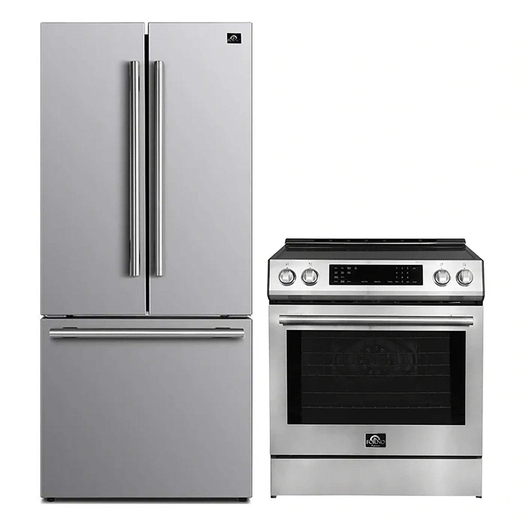 FORNO 2-Piece SS Kitchen Bundle - 30" Induction Range and 31" Bottom Freezer Refrigerator - BonPrix Électroménagers