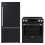 FORNO 2-Piece Black Kitchen Bundle - 30" Induction Range and 31" Bottom Freezer Refrigerator - BonPrix Électroménagers