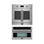 FORNO 2-Piece Kitchen Bundle - 30" Stainless Steel Single Wall (1333-30) Oven, 30" Stainless Steel Microwave (3093-30) - BonPrix Électroménagers