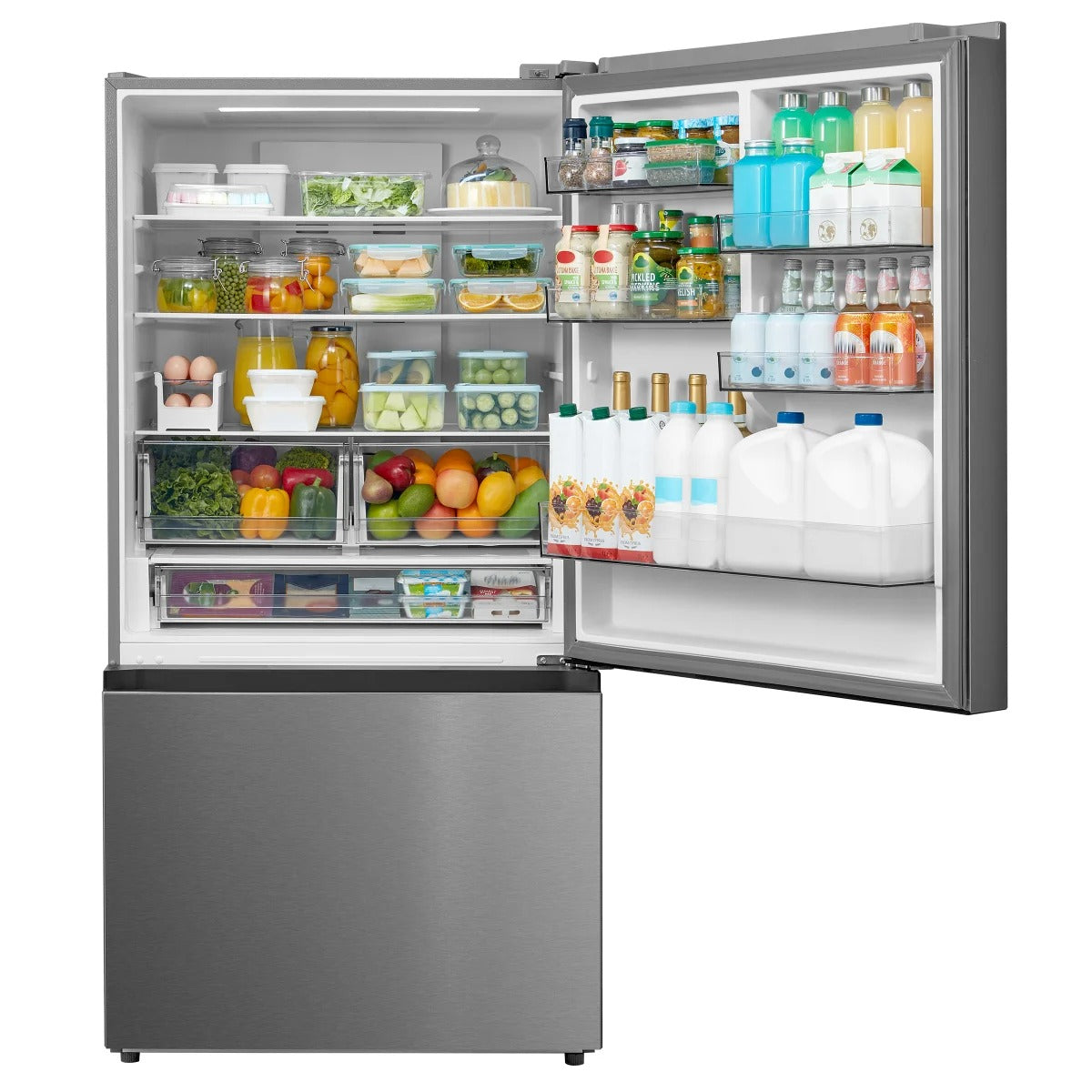 MRB23D5AST - REFRIGERATORS - Midea - Bottom Freezer - Stainless Steel - Open Box - BonPrix Électroménagers